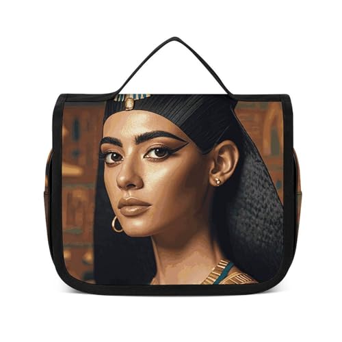 VFMNT Kulturbeutel für Damen, Herren, Damen im alten Ägypten, Make-up-Tasche mit Haken zum Aufhängen, wasserdicht, Badezimmer-Kosmetiktasche, großes Fassungsvermögen, Reisetasche für Toilettenartikel, VFMNT Kulturbeutel für Damen, Herren, Damen im alten Ägypten, Make-up-Tasche mit Haken zum Aufhängen, wasserdicht, Badezimmer-Kosmetiktasche, großes Fassungsvermögen, Reisetasche für Toilettenartikel, von VFMNT