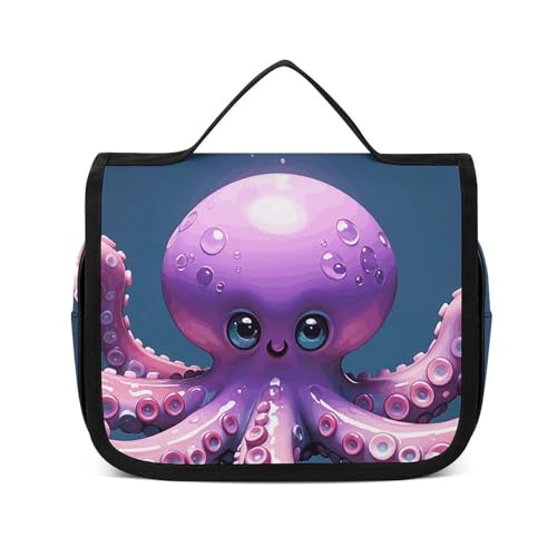 VFMNT Kulturbeutel für Damen und Herren, Oktopus, lila, Make-up-Tasche mit Aufhängehaken, wasserdicht, Badezimmer-Kosmetiktasche, großes Fassungsvermögen, Reisetasche für Toilettenartikel, Zubehör, VFMNT Kulturbeutel für Damen und Herren, Oktopus, lila, Make-up-Tasche mit Aufhängehaken, wasserdicht, Badezimmer-Kosmetiktasche, großes Fassungsvermögen, Reisetasche für Toilettenartikel, Zubehör, von VFMNT
