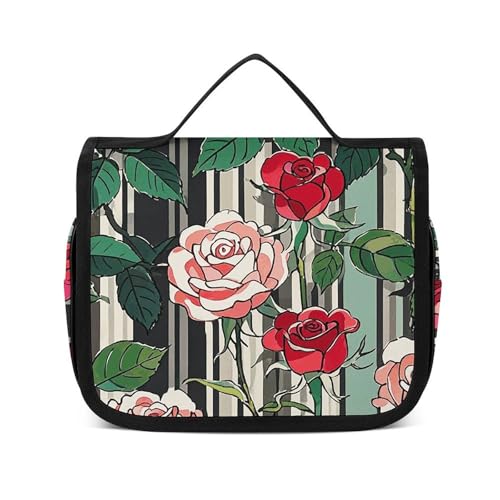 VFMNT Kulturbeutel für Damen und Herren, gestreift, Make-up-Tasche mit Aufhängehaken, wasserdicht, Badezimmer-Kosmetiktasche, großes Fassungsvermögen, Reisetasche für Toilettenartikel, Zubehör, weiß, VFMNT Kulturbeutel für Damen und Herren, gestreift, Make-up-Tasche mit Aufhängehaken, wasserdicht, Badezimmer-Kosmetiktasche, großes Fassungsvermögen, Reisetasche für Toilettenartikel, Zubehör, weiß, von VFMNT