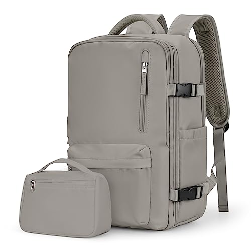 VGCUB Großer Reiserucksack, Handgepäck-Rucksack für Damen und Herren, von Fluggesellschaften zugelassen, Turn-Rucksack, wasserdicht, Business-Laptop-Tagesrucksack, Large-With a toiletry bag, Groß von VGCUB