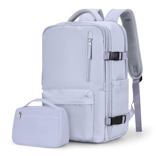 VGCUB Großer Reiserucksack, Handgepäck-Rucksack für Damen und Herren, von Fluggesellschaften zugelassener Turnrucksack, A1-lila, Large, Pure von VGCUB