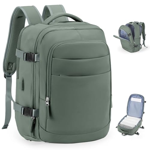 VGCUB Ryanair Handgepäck 40X20X25 Rucksack Reiserucksack Handgepäck Tasche für Flugzeug 40X30X25 Eurowings Backpack Travel Reise Tasche Rucksack Damen Dunkelgrün-Optimierung von VGCUB