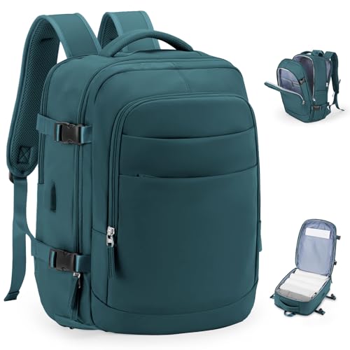 VGCUB Ryanair Handgepäck 40X20X25 Rucksack Reiserucksack Handgepäck Tasche für Flugzeug 40X30X25 Eurowings Backpack Travel Reise Tasche Rucksack Damen Peacock Blue-Optimierung von VGCUB
