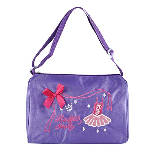 VGEBY Kinder Balletttasche, Mädchen Kinder Prinzessin Tanztasche Rucksack Tutu Kleid Tanztasche Daypack Umhängetasche für kleine Mädchen Geschenk(27.00 * 16.00 * 20.00cm-Lila) von VGEBY