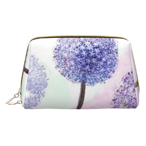 Canadian Smokey Mountain Cliff Bedruckte Leder Make-up Tasche für Frauen Mädchen - Kleine Tragbare Reise Kosmetik Organizer Kulturbeutel, Bunte Blumen lila Schmetterling, Einheitsgröße von VGFJHNDF