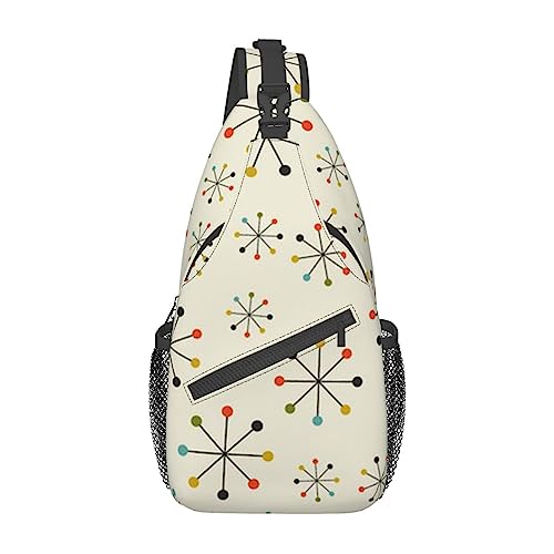 Cow Spot Sling Bag Travel Crossbody Backpack Chest Pack for Men Women, Adjustable Left and Right Shoulders Hiking Casual Daypack, Absktraktes, geometrisches Muster, Einheitsgröße von VGFJHNDF