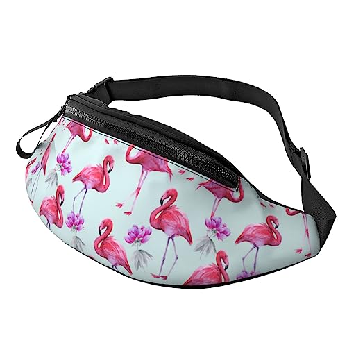 Eiffelturm Love Paris Sport Hüfttasche Reise Bauchtaschen mit Reißverschluss und Kopfhörerloch, Laufgürteltasche mit verstellbarem Gürtel für Damen und Herren, Pink Flamingos, Einheitsgröße von VGFJHNDF