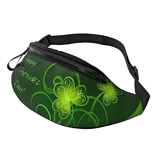 Flip Flops Sport Hüfttasche Reise Bauchtaschen mit Reißverschluss und Kopfhörerloch, Laufgürteltasche mit verstellbarem Gürtel für Männer Frauen, Happy St Patrick's Day, Einheitsgröße von VGFJHNDF