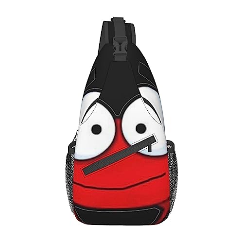 Lollipop Sling Bag Travel Crossbody Rucksack Chest Pack für Männer Frauen, verstellbare linke und rechte Schulter Wandern Casual Daypack, Cartoon Krabbe, Einheitsgröße von VGFJHNDF