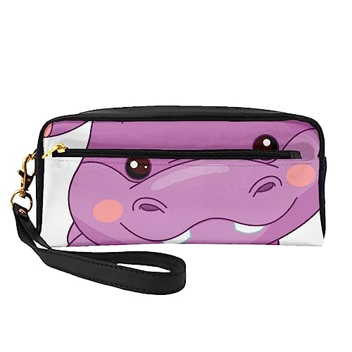 Magic Galaxy Make-up-Tasche mit Tragegriff, weiches und vielseitiges PU-Leder, tragbar, für Damen und Mädchen, Violett, Cartoon Lila, Einheitsgröße von VGFJHNDF