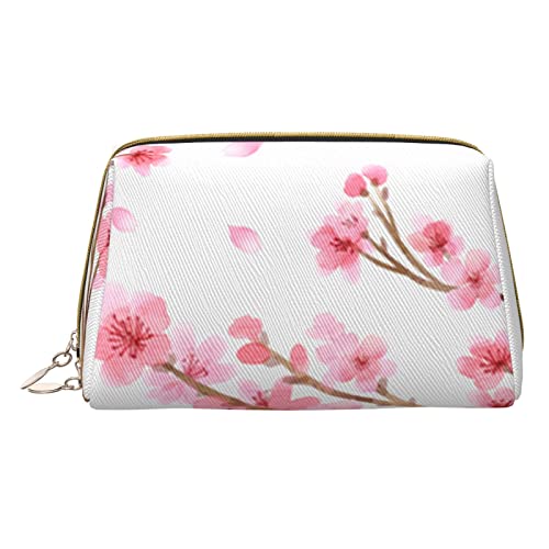 Niedlicher Waschbär-bedruckter Leder-Make-up-Tasche für Frauen und Mädchen – kleine tragbare Reise-Kosmetiktasche, Plum Blossom, Einheitsgröße von VGFJHNDF