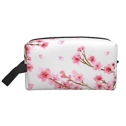 Osterhasen-Reise-Make-up-Tasche mit Griffschlaufe – große Kapazität, tragbar, Kosmetik-Organizer-Tasche für Damen und Mädchen, Geschenke, Plum Blossom, Einheitsgröße von VGFJHNDF