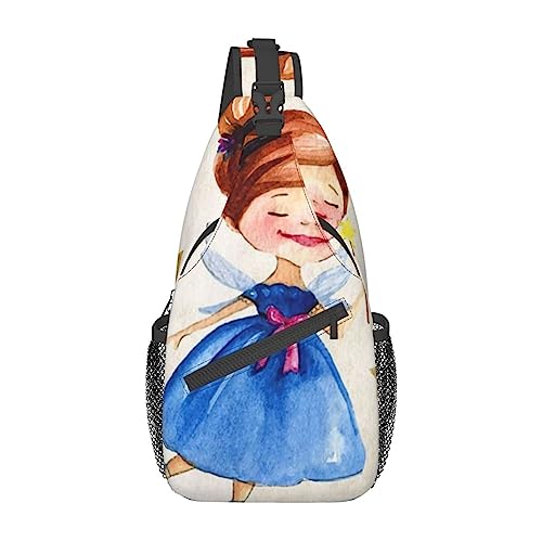 Pink Flamingo Bird Sling Bag Travel Crossbody Backpack Chest Pack for Men Women, Adjustable Left and Right Shoulders Hiking Casual Daypack, Feenstern, Einheitsgröße von VGFJHNDF