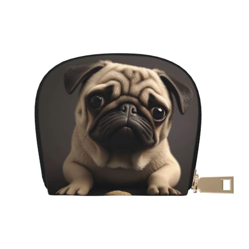 Pretty Pug Printed Card Holder Wallet, Women's PU Leather Card Case Wallet & Pocket Wallet von VGFJHNDF