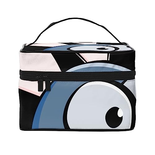 Reise-Make-up-Tasche für Mädchen, Fahrrad, Schmetterling, eleganter und geräumiger Kosmetik-Organizer für unterwegs, Flügel Augen Cartoon, Einheitsgröße von VGFJHNDF