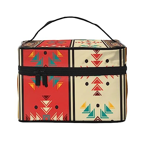 Reise-Make-up-Tasche für Mädchen, Fahrrad, Schmetterling, eleganter und geräumiger Kosmetik-Organizer für unterwegs, Navaho Style, Einheitsgröße von VGFJHNDF