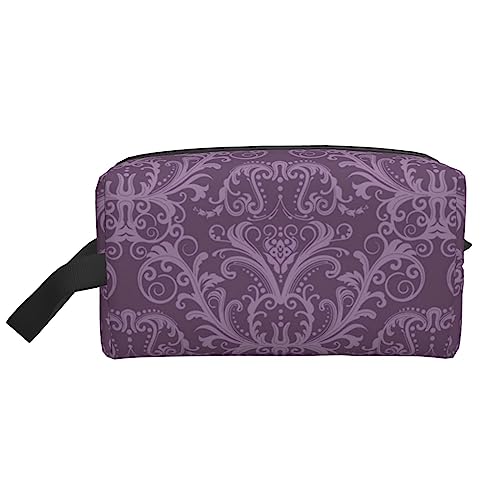 Reise-Make-up-Tasche mit Griffschlaufe – große Kapazität, tragbar, Kosmetiktasche für Damen und Mädchen, Geschenke, violett, Einheitsgröße von VGFJHNDF