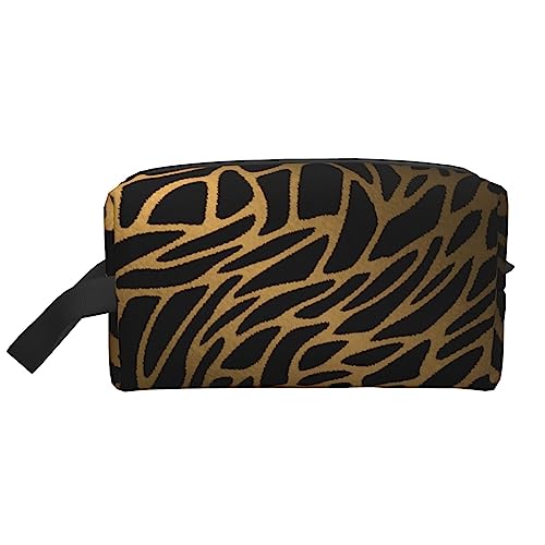 Reise-Make-up-Tasche mit Handschlaufe – große Kapazität, tragbar, Kosmetiktasche für Damen und Mädchen, Geschenk, Leopard Tiger, Einheitsgröße von VGFJHNDF