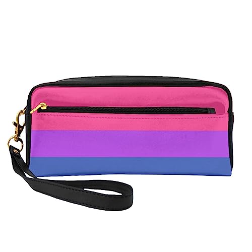 Reise-Make-up-Tasche mit Tragegriff, weiches und vielseitiges PU-Leder, tragbare Kosmetiktasche für Damen und Mädchen, Geschenk, Pride-Flagge, Einheitsgröße von VGFJHNDF