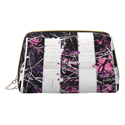 Starry Divination Constellation Bedruckte Leder Make-up Tasche für Frauen Mädchen - Kleine Tragbare Reise Kosmetik Organizer Kulturbeutel, American Camouflage lila, Einheitsgröße von VGFJHNDF