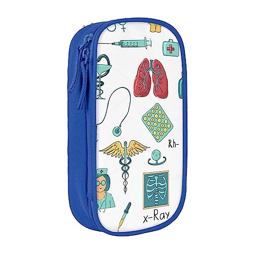 VGFJHNDF Abstraktion Biologie Chemie Federmäppchen Fach Bleistift Box Tasche Organizer für Büro College Schule Erwachsene Teenager Mädchen Jungen Schwarz, blau, Einheitsgröße, Make-up-Tasche von VGFJHNDF