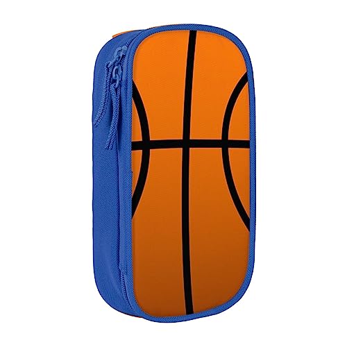 VGFJHNDF Basketball-Federmäppchen, Stiftebox, Organizer für Büro, Uni, Schule, Erwachsene, Teenager, Mädchen, Jungen, Schwarz, blau, Einheitsgröße, Make-up-Tasche von VGFJHNDF