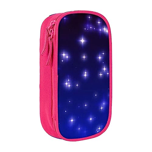 VGFJHNDF Bright Stars Federmäppchen mit Fächern für Büro, Uni, Schule, Erwachsene, Teenager, Mädchen, Jungen, Schwarz, rose, Einheitsgröße, Make-up-Tasche von VGFJHNDF