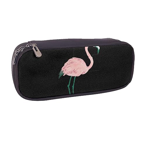 VGFJHNDF Federmäppchen aus Leder, Motiv: Schneemann, für Schule, Schule, Büro, Make-up-Tasche, Organizer für Männer, Frauen, Mädchen, Jungen, Handbemalter Flamingo-Vog, Einheitsgröße, Make-up-Tasche von VGFJHNDF