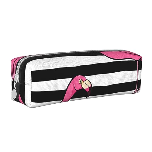 VGFJHNDF Federmäppchen aus Leder, Motiv: US-Flagge, mit Reißverschluss, minimalistisches Federmäppchen und Make-up-Tasche für Männer, Frauen, Mädchen, Jungen, Rosa Flamingo, Einheitsgröße, von VGFJHNDF