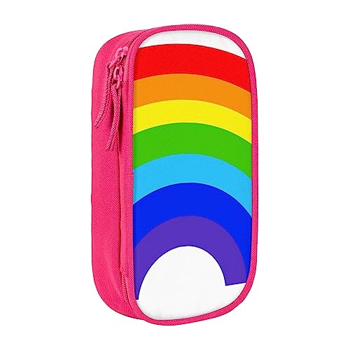 VGFJHNDF Federmäppchen in Regenbogenfarben, für Büro, Uni, Schule, Erwachsene, Teenager, Mädchen, Jungen, Schwarz, rose, Einheitsgröße, Make-up-Tasche von VGFJHNDF