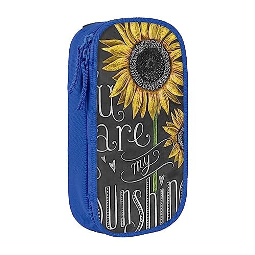 VGFJHNDF Federmäppchen mit Aufschrift "You are My Sunflower", für Büro, Uni, Schule, Erwachsene, Teenager, Mädchen, Jungen, Schwarz, blau, Einheitsgröße, Make-up-Tasche von VGFJHNDF