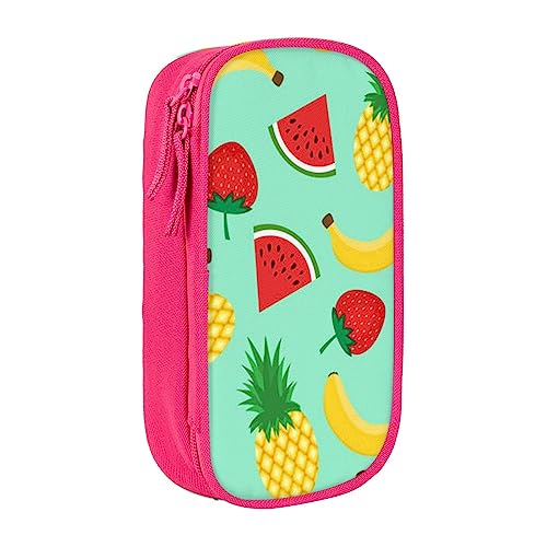 VGFJHNDF Federmäppchen mit Bananen-Motiv, Erdbeere, Ananas, Stifteetui, Organizer für Büro, Uni, Schule, Erwachsene, Teenager, Mädchen, Jungen, Schwarz, rose, Einheitsgröße, Make-up-Tasche von VGFJHNDF