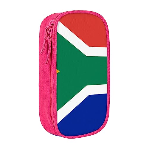 VGFJHNDF Federmäppchen mit Südafrika-Flagge, Stifteetui, Organizer für Büro, Uni, Schule, Erwachsene, Teenager, Mädchen, Jungen, Schwarz, rose, Einheitsgröße, Make-up-Tasche von VGFJHNDF