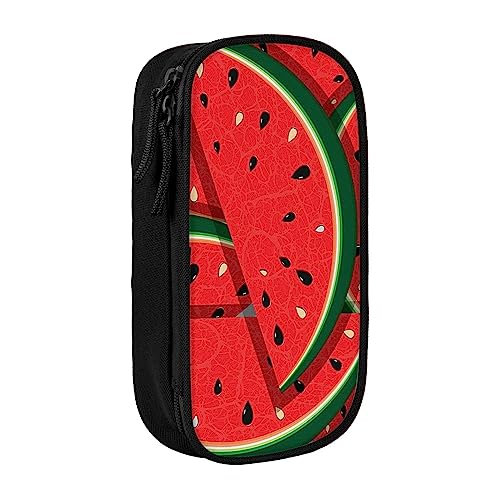 VGFJHNDF Federmäppchen mit Wassermelonen-Motiv, für Büro, Uni, Schule, Erwachsene, Teenager, Mädchen, Jungen, Schwarz, Schwarz , Einheitsgröße, Make-up-Tasche von VGFJHNDF