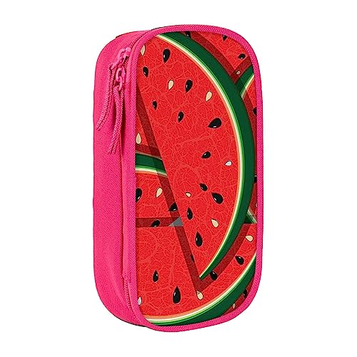 VGFJHNDF Federmäppchen mit Wassermelonen-Motiv, für Büro, Uni, Schule, Erwachsene, Teenager, Mädchen, Jungen, Schwarz, rose, Einheitsgröße, Make-up-Tasche von VGFJHNDF