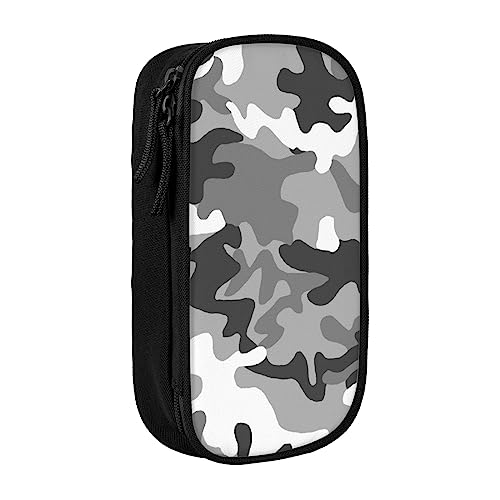 VGFJHNDF Federmäppchen mit digitalem Camouflage-Motiv, für Büro, Uni, Schule, Erwachsene, Teenager, Mädchen, Jungen, Schwarz, Schwarz , Einheitsgröße, Make-up-Tasche von VGFJHNDF