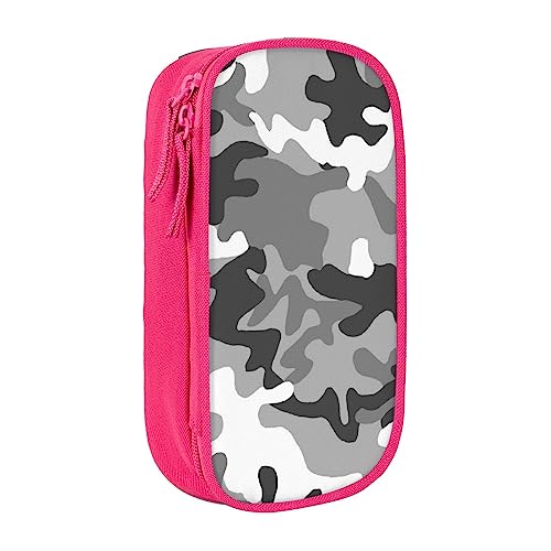 VGFJHNDF Federmäppchen mit digitalem Camouflage-Motiv, für Büro, Uni, Schule, Erwachsene, Teenager, Mädchen, Jungen, Schwarz, rose, Einheitsgröße, Make-up-Tasche von VGFJHNDF