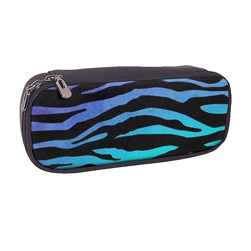 VGFJHNDF Federmappe aus Leder mit roten Rosen, für Schule, Schule, Büro, Make-up, Organizer für Männer, Frauen, Mädchen, Jungen, Lila Blau Grün Camouflage Zebra Streifen, Einheitsgröße, Make-up-Tasche von VGFJHNDF