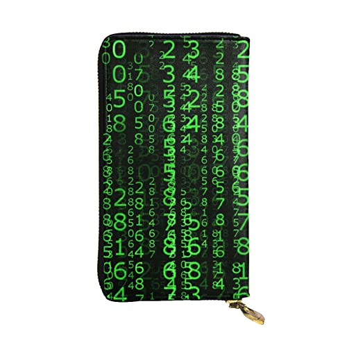 VGFJHNDF Hacker Era bedruckte lange Ledergeldbörse, 12 Kreditkartenfächer, 4 Geldfächer, 1 Münzfach mit Reißverschluss, Hacker Era, Einheitsgröße von VGFJHNDF