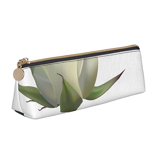 VGFJHNDF Japanisches Sushi-Garnelen-Leder-Dreieck-Federmäppchen mit Reißverschluss – minimalistisches Federmäppchen und Make-up-Tasche für Männer, Frauen, Mädchen, Jungen, white rose, Einheitsgröße, von VGFJHNDF