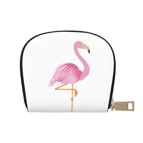 VGFJHNDF Klassische Geldbörse aus Leder mit Hahn-Motiv, mit Kartenhalter, stilvolles Geschenk für Männer und Frauen, Pinker Flamingo-Vogel, Einheitsgröße von VGFJHNDF