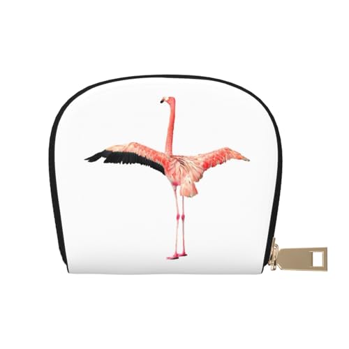 VGFJHNDF Klassische Ledergeldbörse und Kartenhalter mit Marmor-Aufdruck, stilvolles Geschenk für Männer und Frauen, Hellschwarz, Flamingo, Einheitsgröße von VGFJHNDF