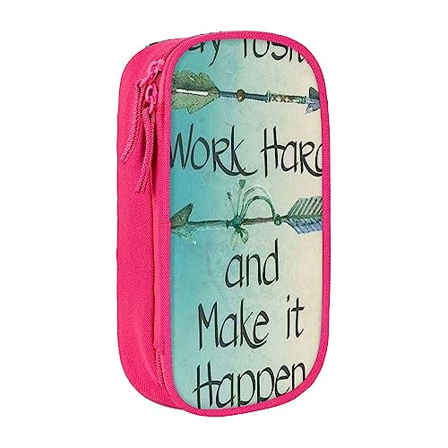 VGFJHNDF Phrase to Motivate Federmäppchen, Stiftebox, Organizer für Büro, Uni, Schule, Erwachsene, Teenager, Mädchen, Jungen, Schwarz, rose, Einheitsgröße, Make-up-Tasche von VGFJHNDF