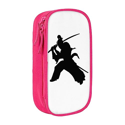 VGFJHNDF Samurai Federmäppchen, Stiftebox, Organizer für Büro, Uni, Schule, Erwachsene, Teenager, Mädchen, Jungen, Schwarz, rose, Einheitsgröße, Make-up-Tasche von VGFJHNDF