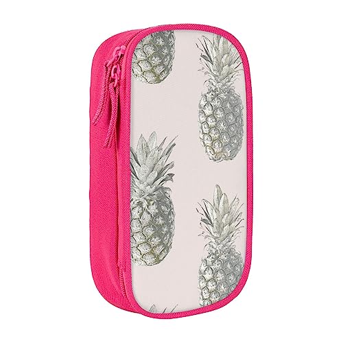 VGFJHNDF Schönes Ananas-Federmäppchen, Stifteetui, Organizer für Büro, Uni, Schule, Erwachsene, Teenager, Mädchen, Jungen, Schwarz, rose, Einheitsgröße, Make-up-Tasche von VGFJHNDF