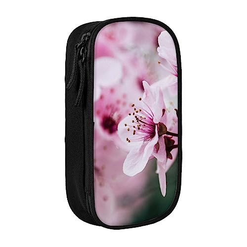 VGFJHNDF Stifteetui mit Kirschblüten-Design, für Büro, Uni, Schule, Erwachsene, Teenager, Mädchen, Jungen, Schwarz, Schwarz , Einheitsgröße, Make-up-Tasche von VGFJHNDF