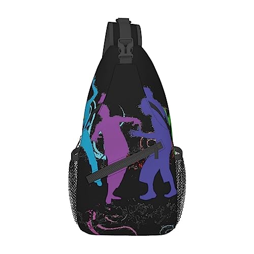 Vampires Mouth1 Sling Bag Travel Crossbody Rucksack Brusttasche für Männer Frauen, verstellbare linke und rechte Schultern, Wandern, Casual Daypack, Abstrakte Menschen, Einheitsgröße von VGFJHNDF