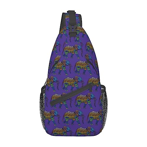 Vampires Mouth1 Sling Bag Travel Crossbody Rucksack Brusttasche für Männer Frauen, verstellbare linke und rechte Schultern, Wandern, Casual Daypack, elefant, Einheitsgröße von VGFJHNDF