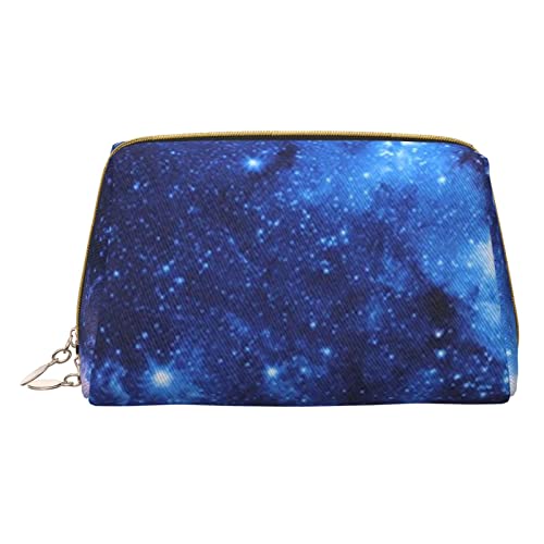 Vogel Liebe Herz Kunst Gedruckt Leder Make-up Tasche für Frauen Mädchen - Kleine Tragbare Reise Kosmetik Organizer Kulturbeutel, Blue Galaxy, Einheitsgröße von VGFJHNDF