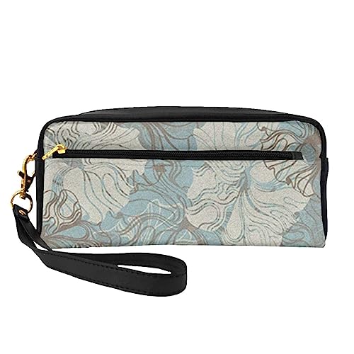 Within The Tides Reise-Make-up-Tasche mit Griffschlaufe – weiches und vielseitiges PU-Leder, tragbare Kosmetiktasche für Damen und Mädchen, Geschenk, Blue Grace Floral, Einheitsgröße von VGFJHNDF